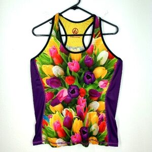 Inknburn Tulips Racerback Active Tank Top Size 2XLarge